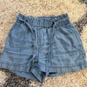 Mini Boden Light Blue High Waist girls  Shorts